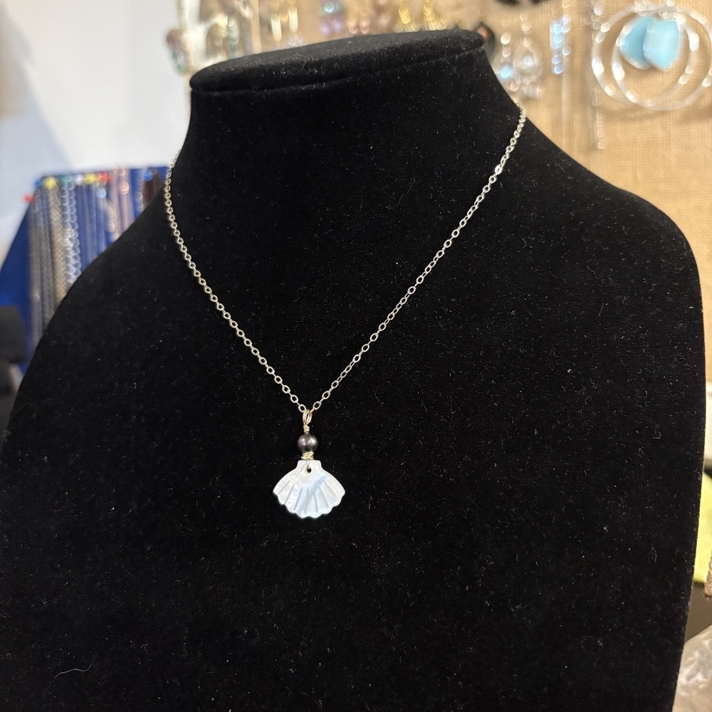 Elegant Sterling Silver Necklace with Blue Pendant